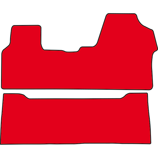 TAPIS FIAT SCUDO 2024 1+2+3 ROUGE