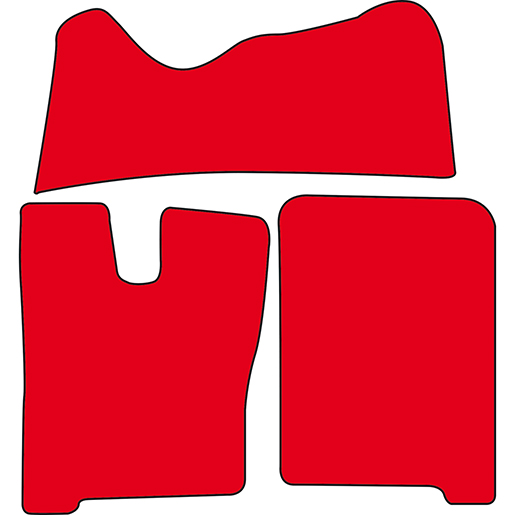 TAPIS EUROC.4 SERIE 3PC APRES 2008 ROUGE
