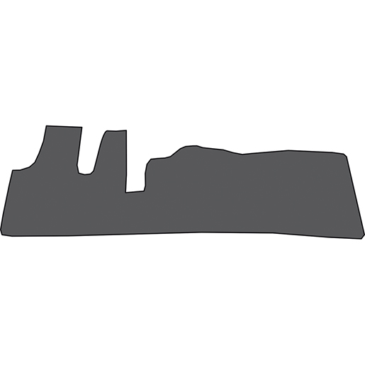 Dessin technique de Moquettes MITSUBISHI CANTER série 3 cabine large cabine étroite 7 places 100