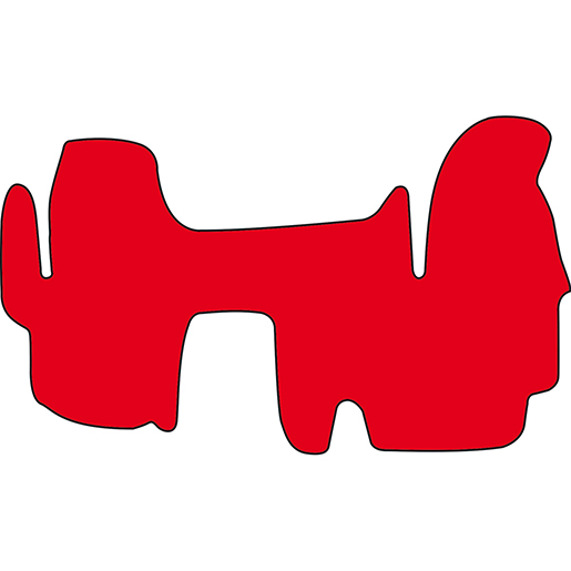 TAPIS RENAULT MASCOTT DAL 2008 ROUGE