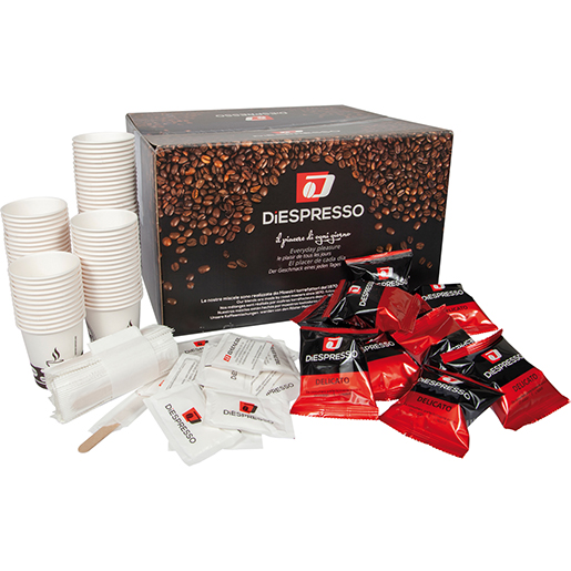 Caffè delicato EPD DiEspresso 100 capsule con service kit