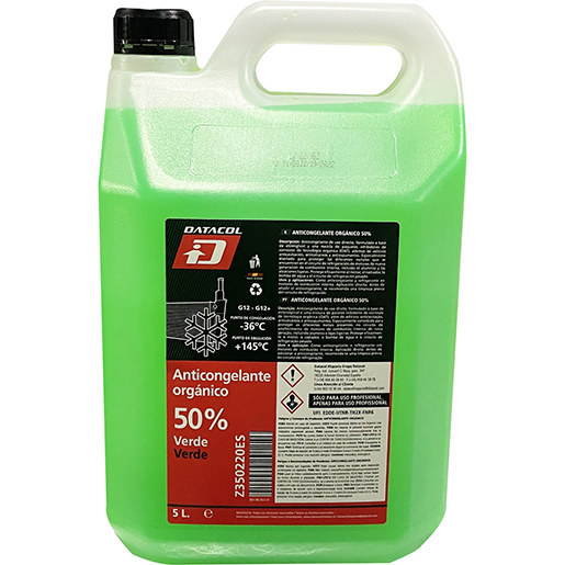 ANTICONGELANTE ORGANIC. 50% VERDE 5LT
