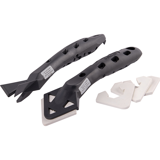 Set raschietto e lisciafughe per silicone con profili