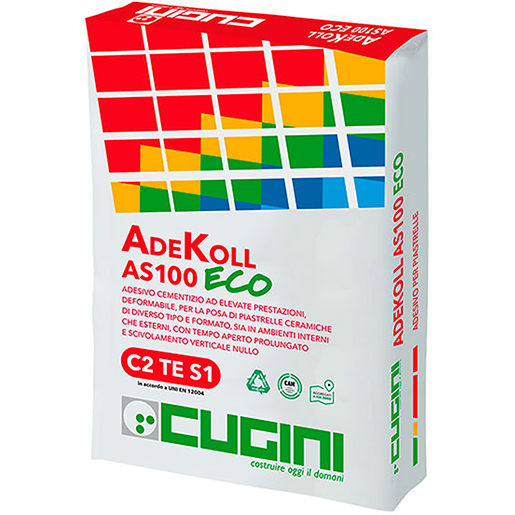 Adesivo cementizio per piastrelle ceramiche AS100 ECO bianco