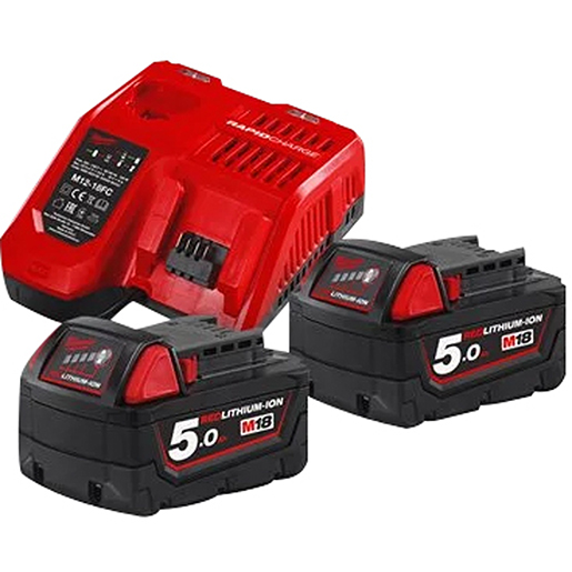 Pack 2 baterías 5 AH + cargador rápido
