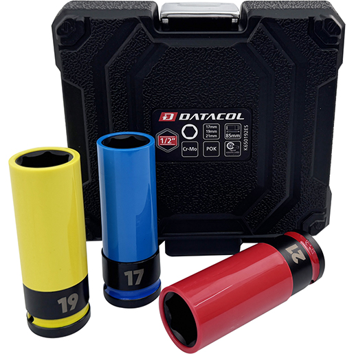 Detalle de Juego de vasos de impacto 1/2" con protección de nylon 305