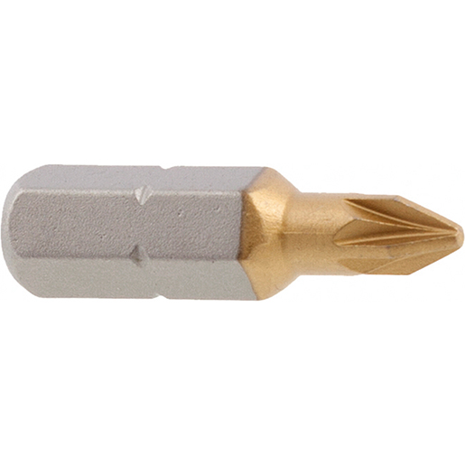 Punta de 1/4" huella POZIDRIVE titanio